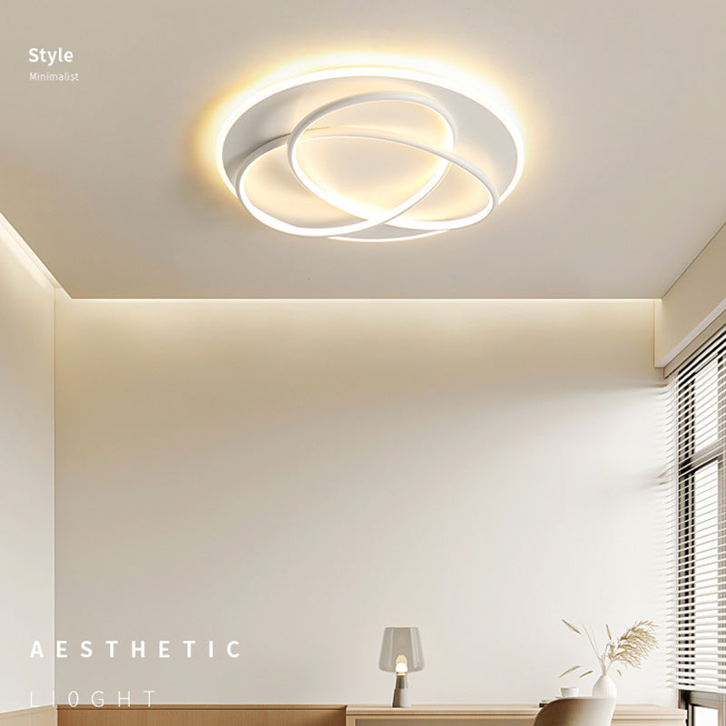 Modern Style Linear Shape Ceiling Lighting Metal 2 Light Ceiling Light for Bedroom