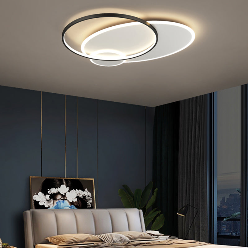 Modern Style Geometry Ceiling Fixtures Metal 3 Light Flush Mount Ceiling Light Fixtures