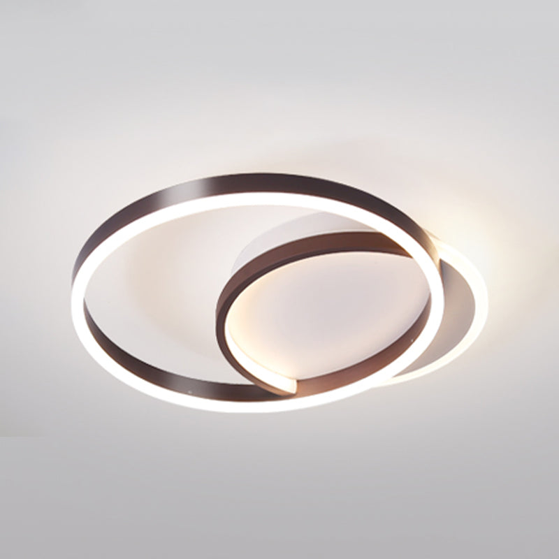 Modern Style Circle Shape Ceiling Fixtures Metal 3 Light Flush Ceiling Light Fixtures