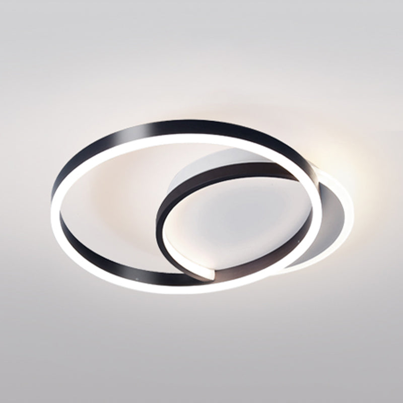 Modern Style Circle Shape Ceiling Fixtures Metal 3 Light Flush Ceiling Light Fixtures