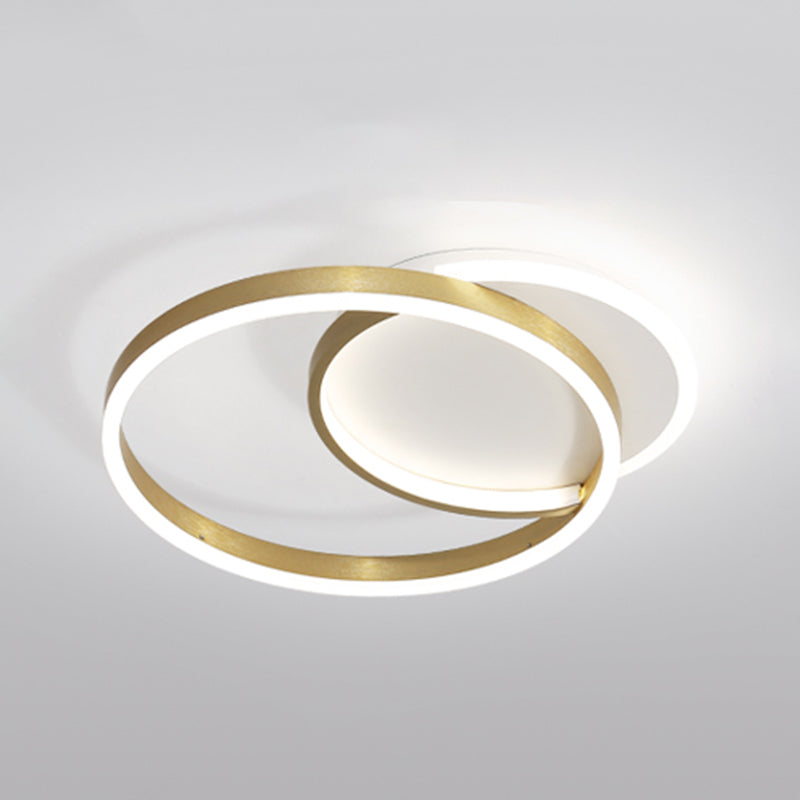 Modern Style Circle Shape Ceiling Fixtures Metal 3 Light Flush Ceiling Light Fixtures