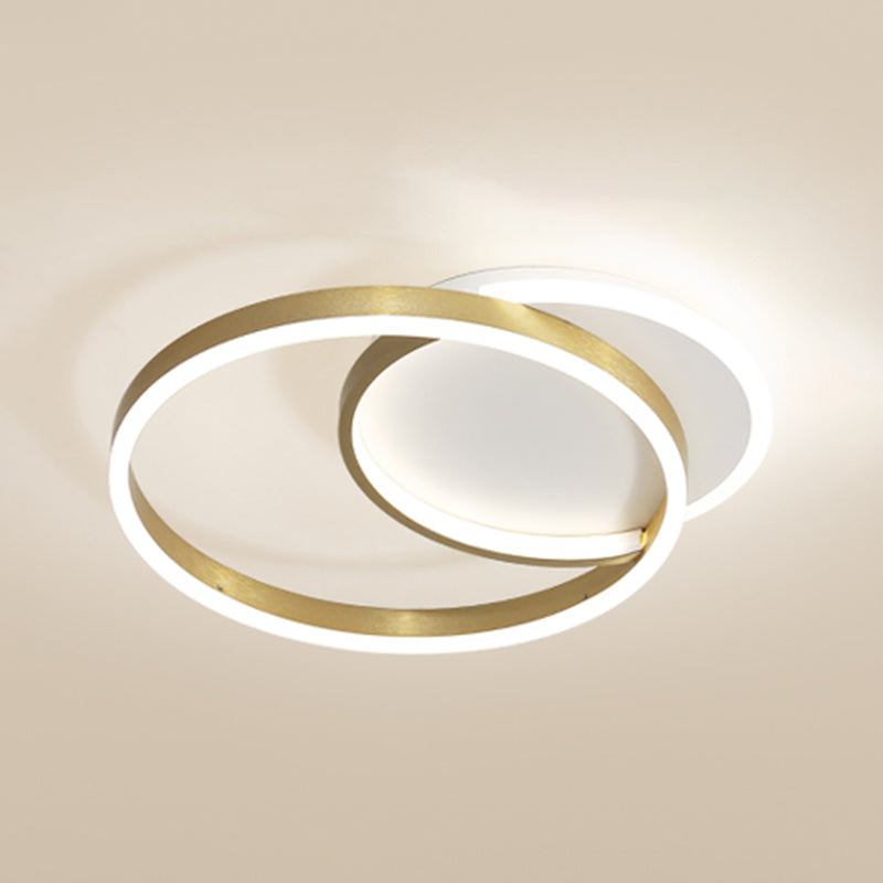 Modern Style Circle Shape Ceiling Fixtures Metal 3 Light Flush Ceiling Light Fixtures