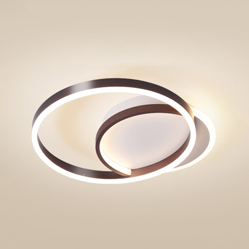 Modern Style Circle Shape Ceiling Fixtures Metal 3 Light Flush Ceiling Light Fixtures