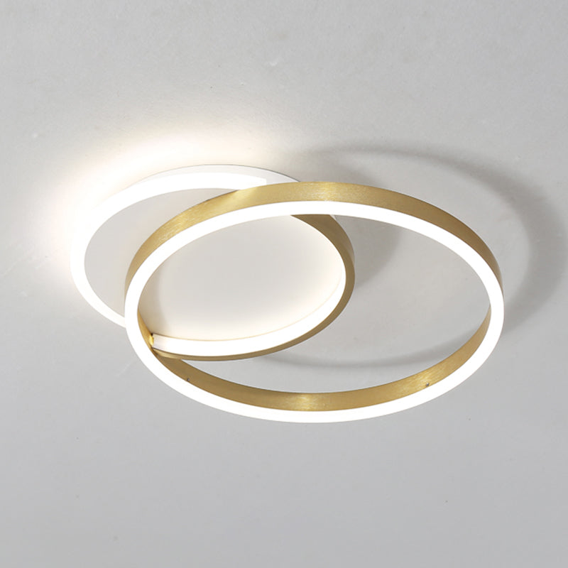 Modern Style Circle Shape Ceiling Fixtures Metal 3 Light Flush Ceiling Light Fixtures