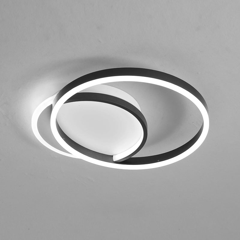 Modern Style Circle Shape Ceiling Fixtures Metal 3 Light Flush Ceiling Light Fixtures