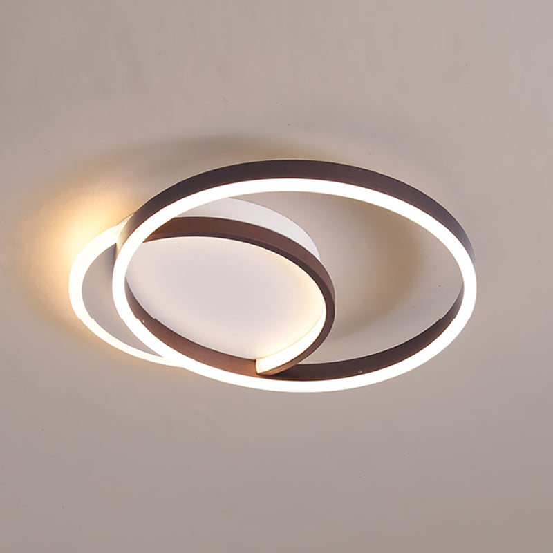 Modern Style Circle Shape Ceiling Fixtures Metal 3 Light Flush Ceiling Light Fixtures