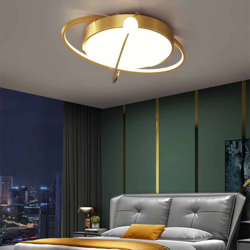 Modern Style Geometry Shape Ceiling Fixtures Metal 3 Light Flush Ceiling Light Fixtures