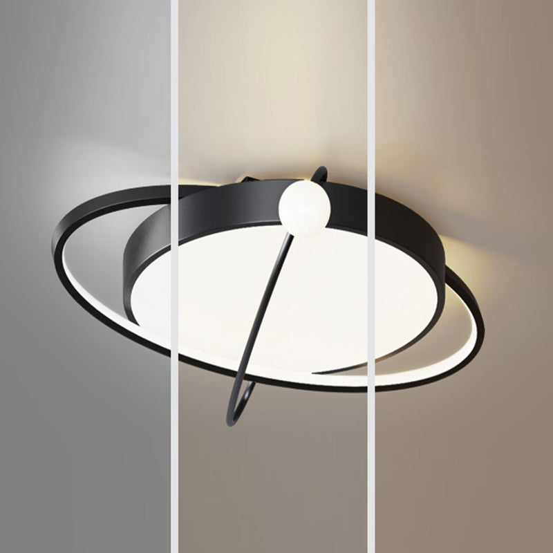 Modern Style Geometry Shape Ceiling Fixtures Metal 3 Light Flush Ceiling Light Fixtures