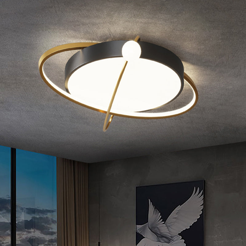 Modern Style Geometry Shape Ceiling Fixtures Metal 3 Light Flush Ceiling Light Fixtures