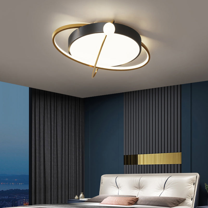 Modern Style Geometry Shape Ceiling Fixtures Metal 3 Light Flush Ceiling Light Fixtures