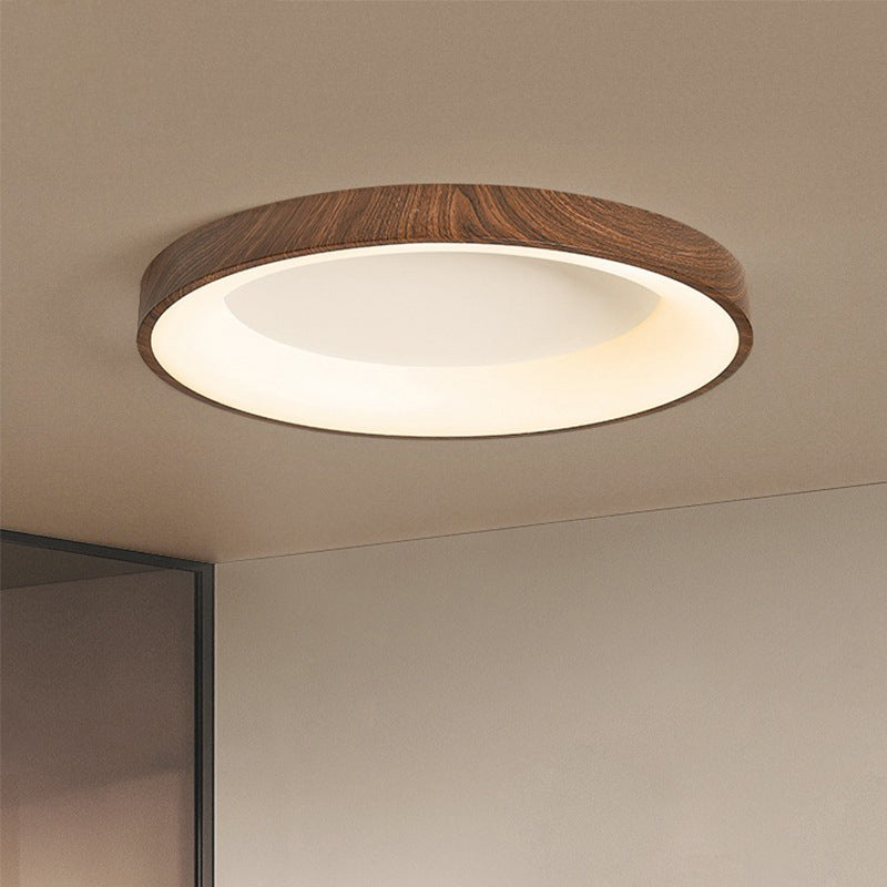 Nordic Geometric Ceiling Light Aluminum Brown LED Flush Mount Light for Bedroom