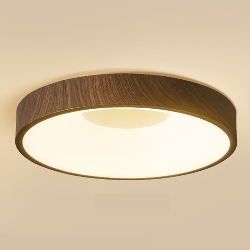 Nordic Geometric Ceiling Light Aluminum Brown LED Flush Mount Light for Bedroom