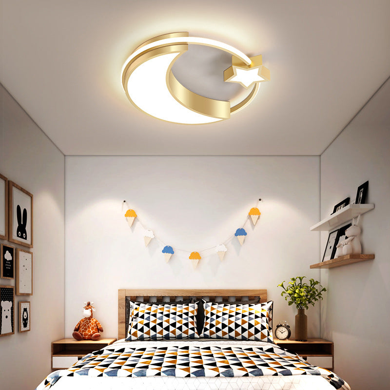 Circle Kids Room Ceiling Mounted Light Metal LED Modern Ceiling Lamp