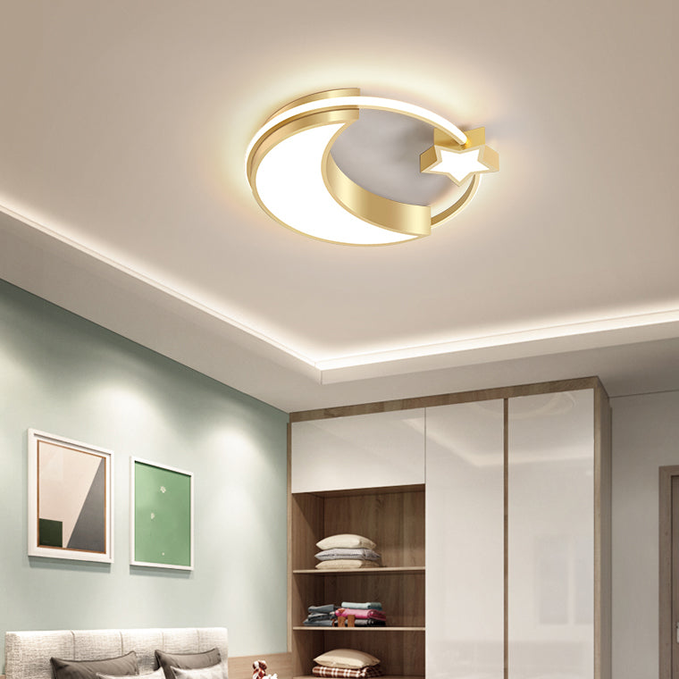 Circle Kids Room Ceiling Mounted Light Metal LED Modern Ceiling Lamp