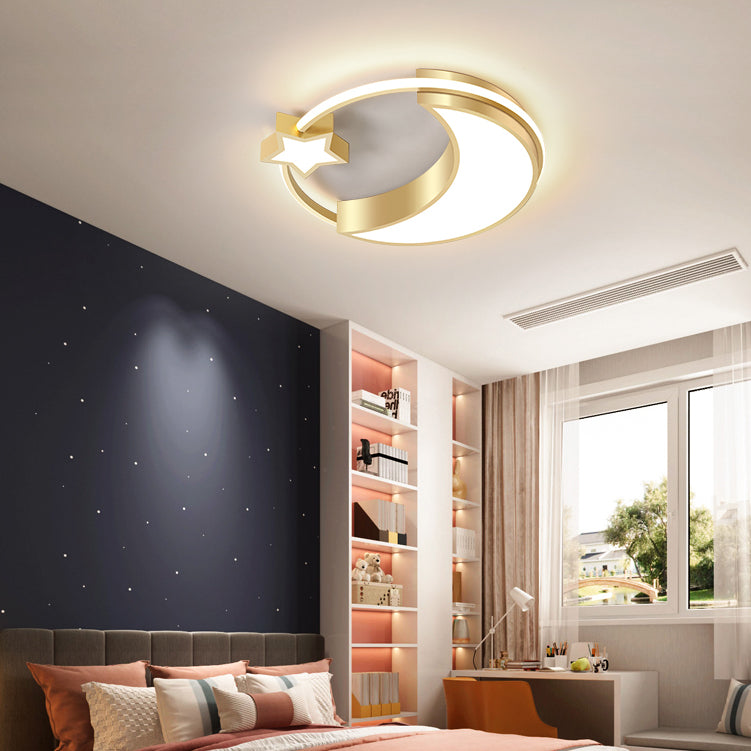 Circle Kids Room Ceiling Mounted Light Metal LED Modern Ceiling Lamp