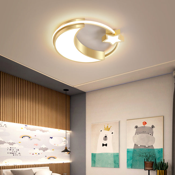 Circle Kids Room Ceiling Mounted Light Metal LED Modern Ceiling Lamp