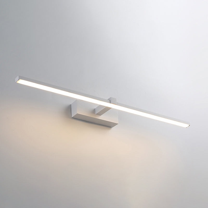 Metal Linear Shade Wall Sconce Modern Style Single Light Mirror Wall Mounted Light Fixture