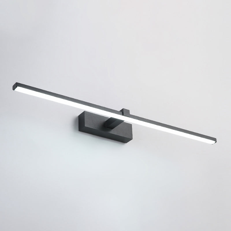 Metal Linear Shade Wall Sconce Modern Style Single Light Mirror Wall Mounted Light Fixture