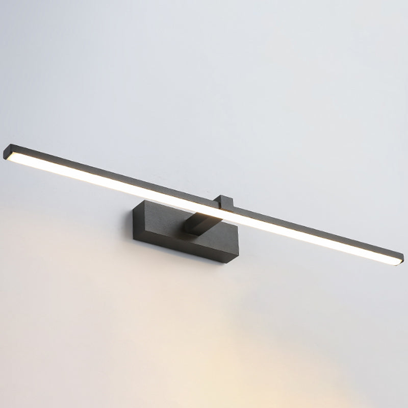 Metal Linear Wall Sconce Modern Style Single Light Mirror Wall Wall Lighting Fixtures