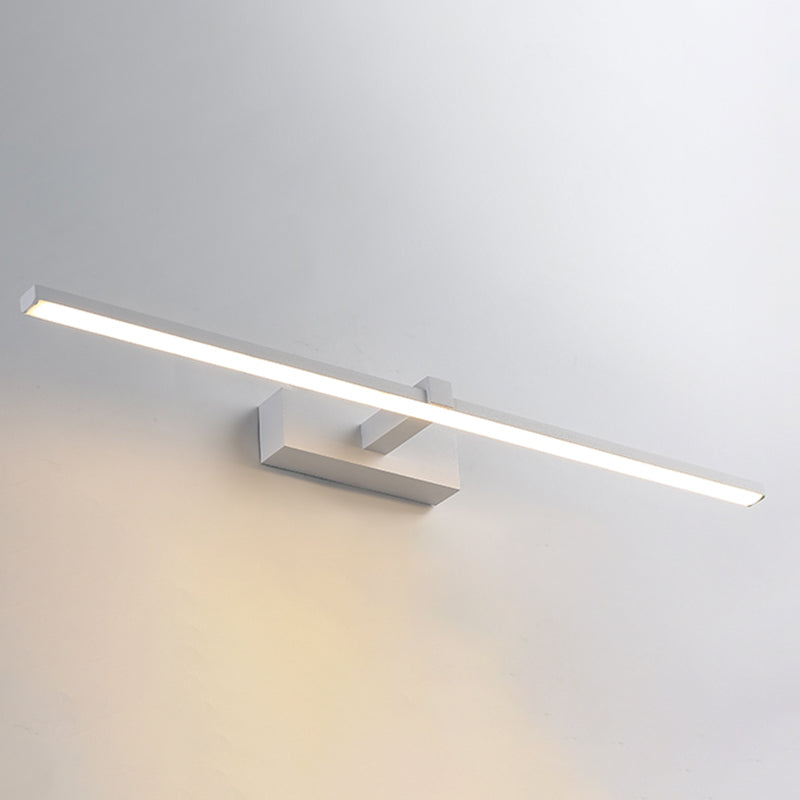 Metal Linear Wall Sconce Modern Style Single Light Mirror Wall Wall Lighting Fixtures