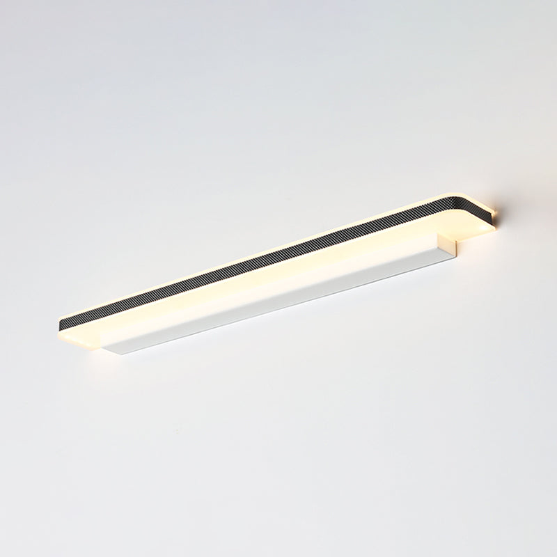 Medra lineal de metal mate de pared estilo moderno de 1 linda accesorio de iluminación de pared en blanco