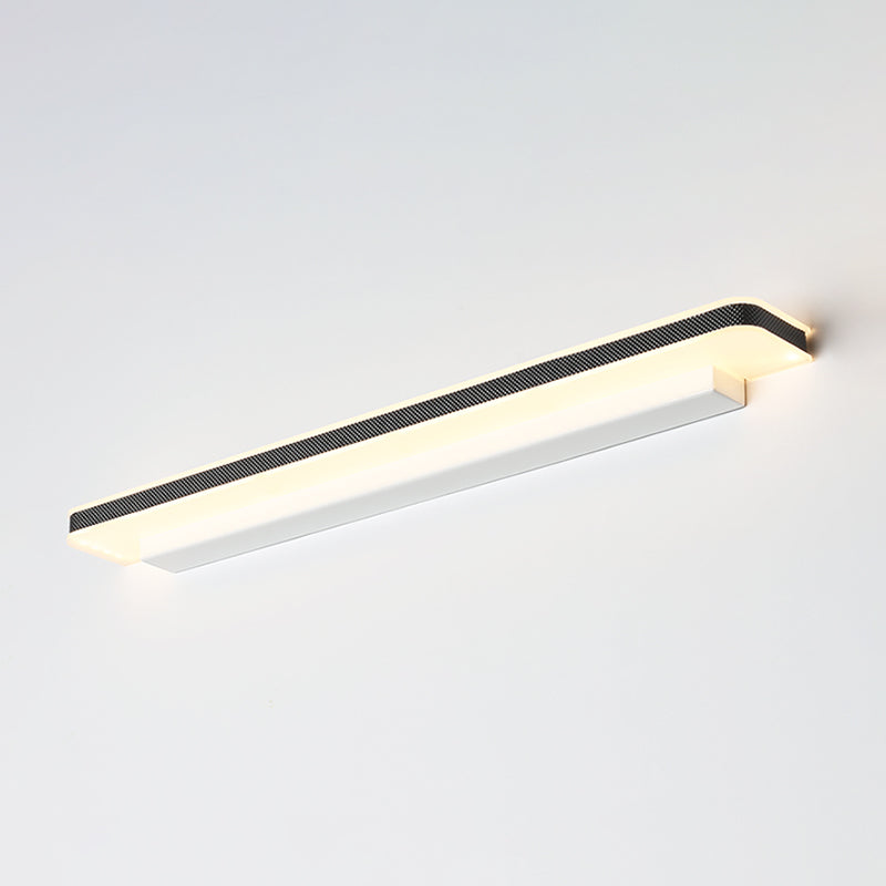 Medra lineal de metal mate de pared estilo moderno de 1 linda accesorio de iluminación de pared en blanco