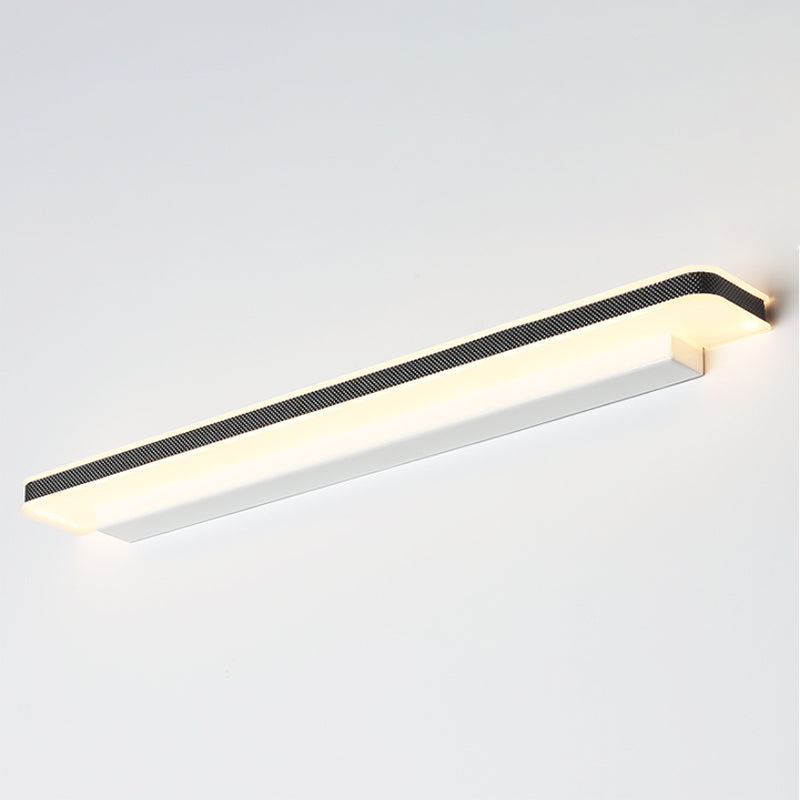 Medra lineal de metal mate de pared estilo moderno de 1 linda accesorio de iluminación de pared en blanco