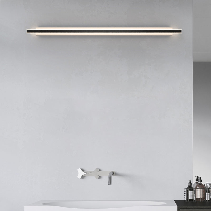 Medra lineal de metal mate de pared estilo moderno de 1 linda accesorio de iluminación de pared en blanco