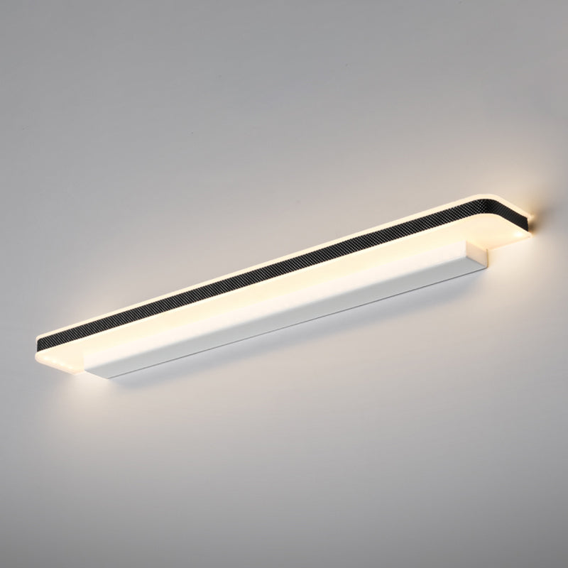 Medra lineal de metal mate de pared estilo moderno de 1 linda accesorio de iluminación de pared en blanco