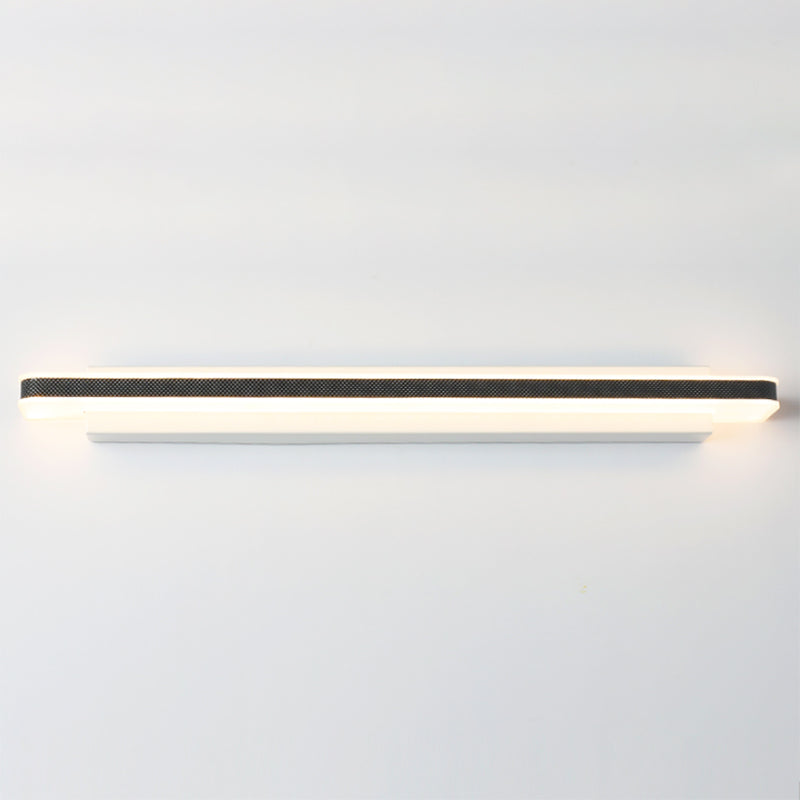 Medra lineal de metal mate de pared estilo moderno de 1 linda accesorio de iluminación de pared en blanco