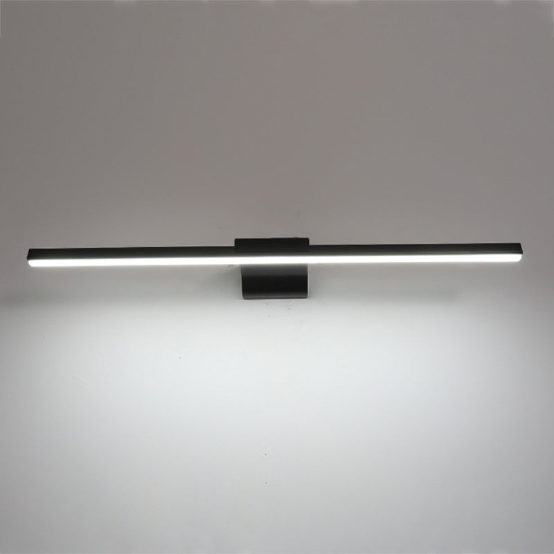 Metal Linear Shape Wall Sconce Modern Style 1-Light Mirror Wall Mount Lighting