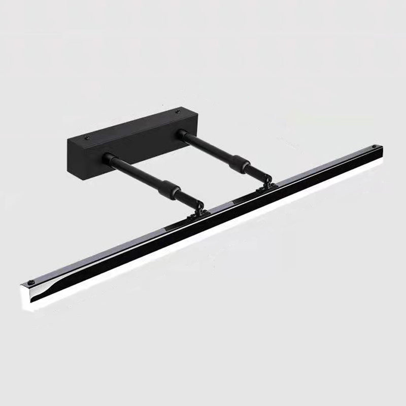 Linear Shape Metal Wall Sconce Modern Style 1 Light Swing Arm Mirror Wall Mount Lighting