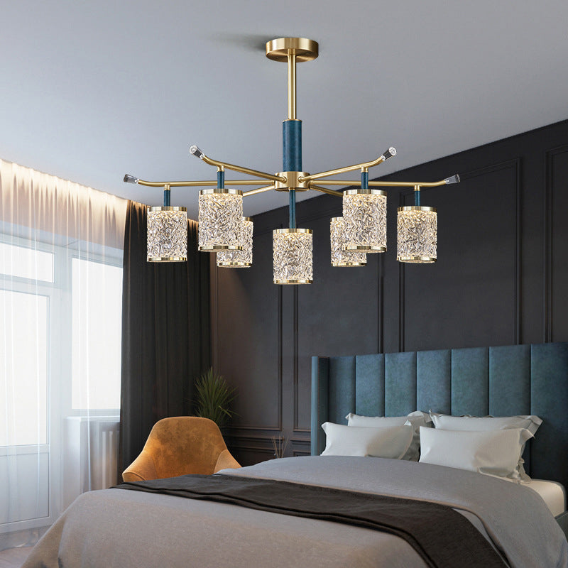 Metal and Acrylic Ceiling Chandelier Simple Contemporary Hanging Lamp for Sitting Room