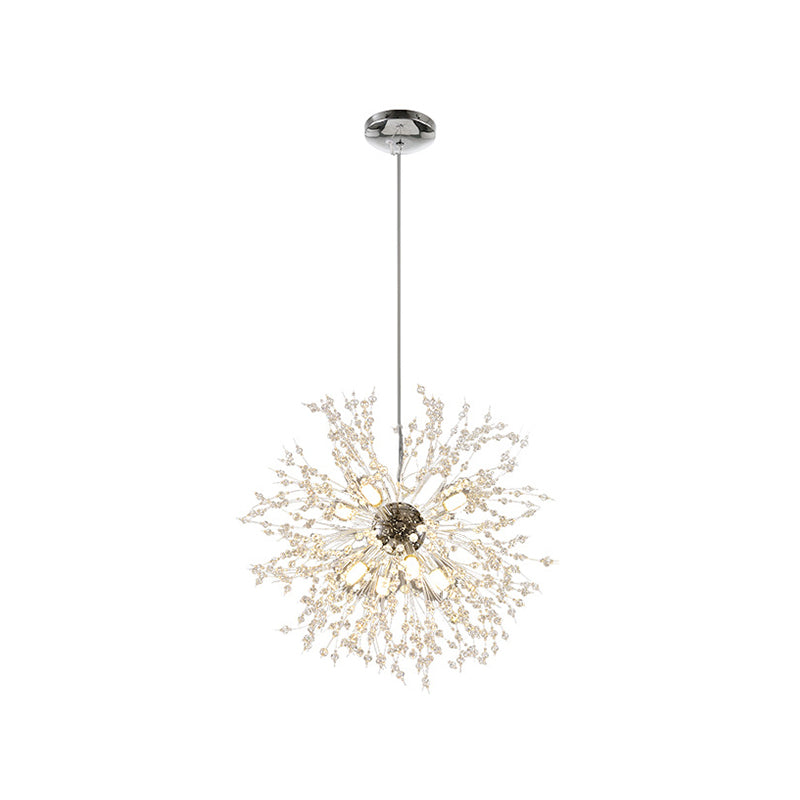 Globe Chandelier Nordic Style Fireflies Chandelier Light with Crystal for Living Room