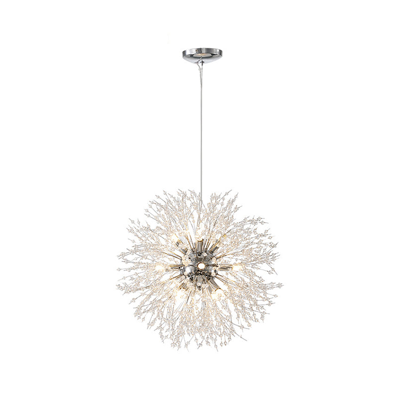 Globe Chandelier Nordic Style Fireflies Chandelier Light with Crystal for Living Room