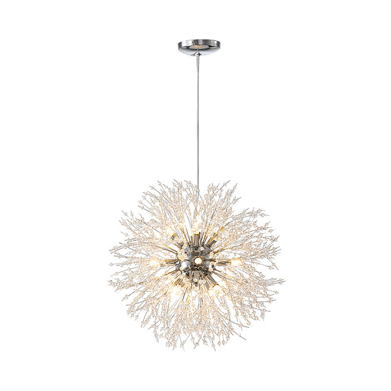 Globe Chandelier Nordic Style Fireflies Chandelier Light with Crystal for Living Room