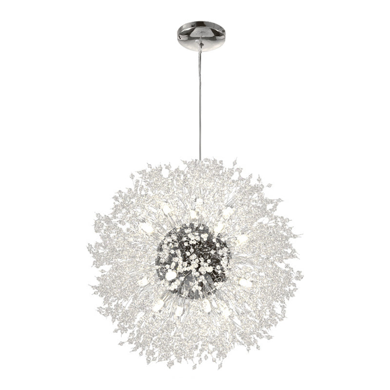 Globe Chandelier Nordic Style Fireflies Chandelier Light with Crystal for Living Room