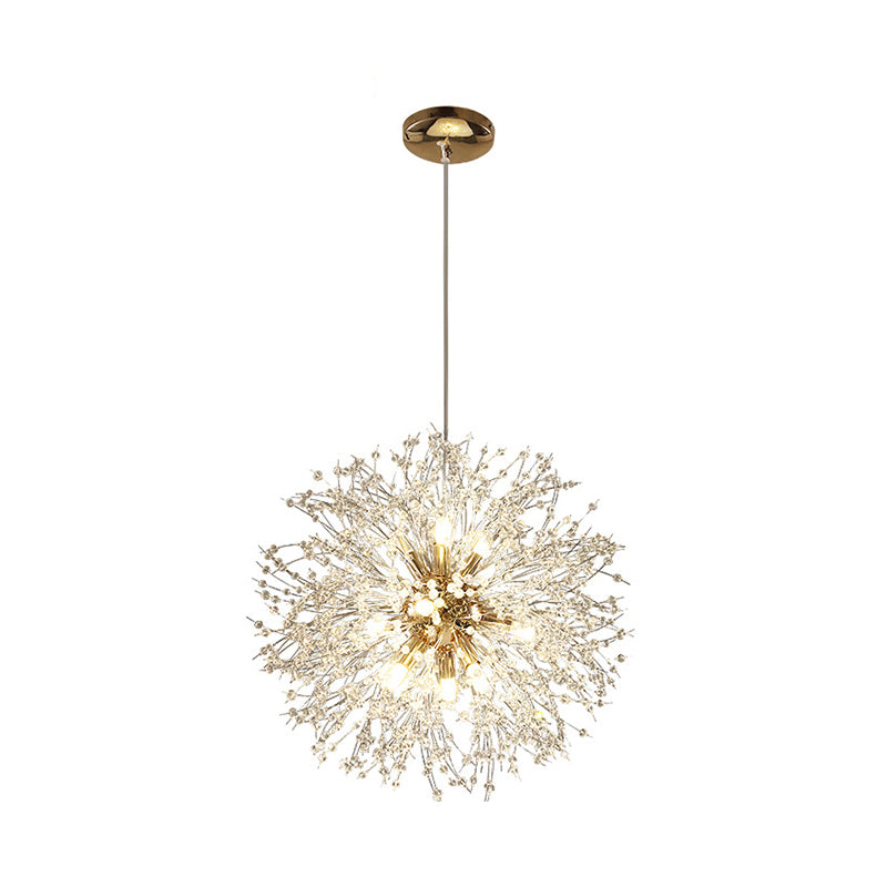 Globe Chandelier Nordic Style Fireflies Chandelier Light with Crystal for Living Room