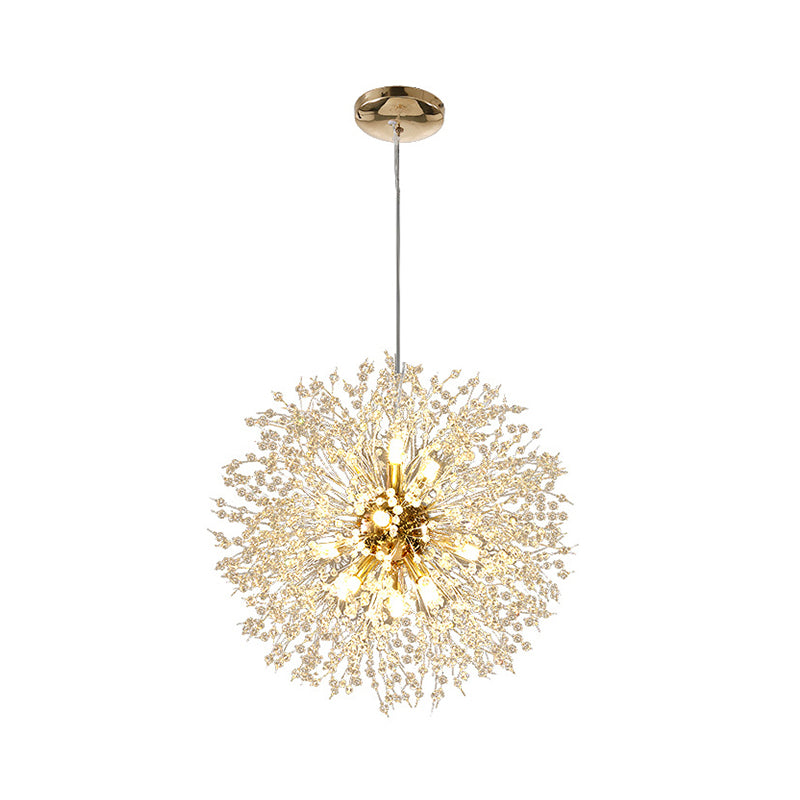 Globe Chandelier Nordic Style Fireflies Chandelier Light with Crystal for Living Room