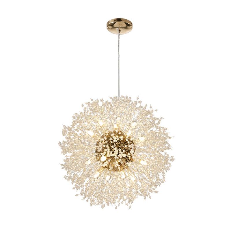 Globe Chandelier Nordic Style Fireflies Chandelier Light with Crystal for Living Room