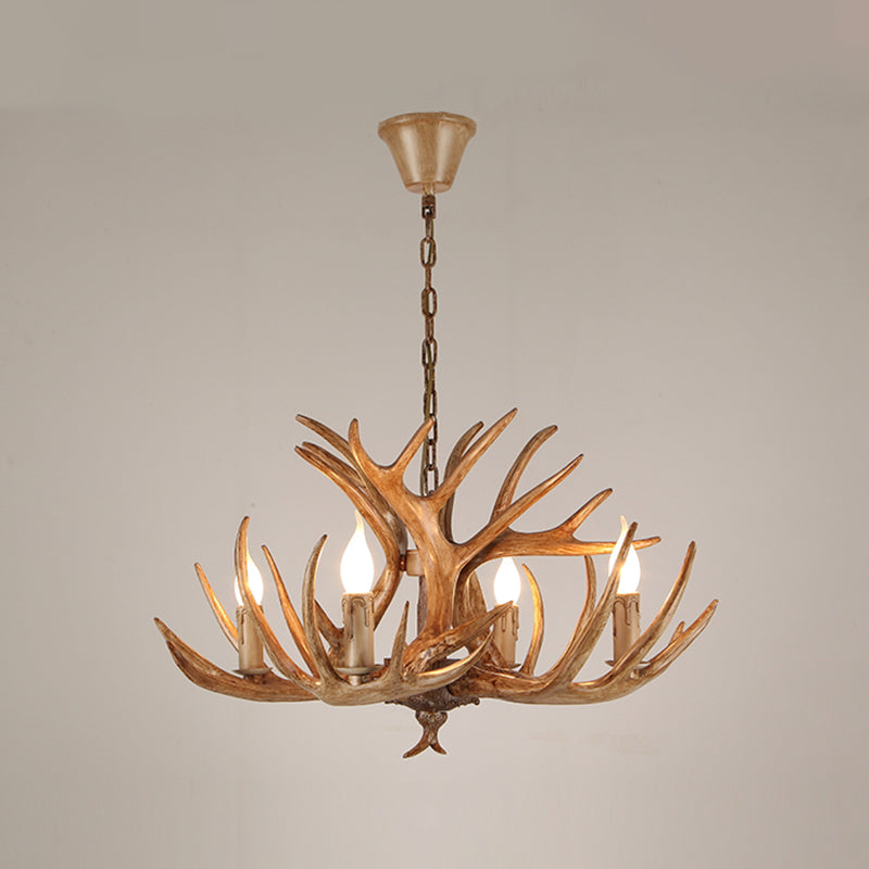 American Chandelier Resin Antler Shape Chandelier Pendant for Restaurant