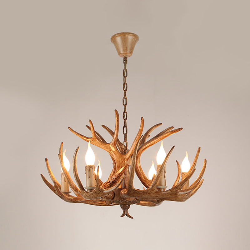 American Chandelier Resin Antler Shape Chandelier Pendant for Restaurant