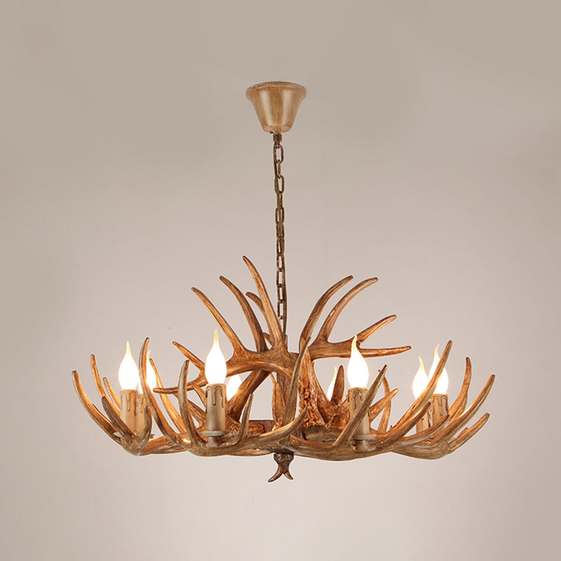 American Chandelier Resin Antler Shape Chandelier Pendant for Restaurant