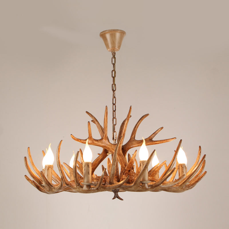 American Chandelier Resin Antler Shape Chandelier Pendant for Restaurant