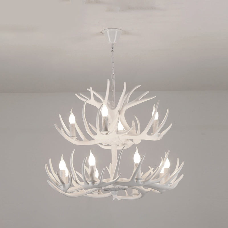 American Chandelier Resin Antler Shape Chandelier Pendant for Restaurant