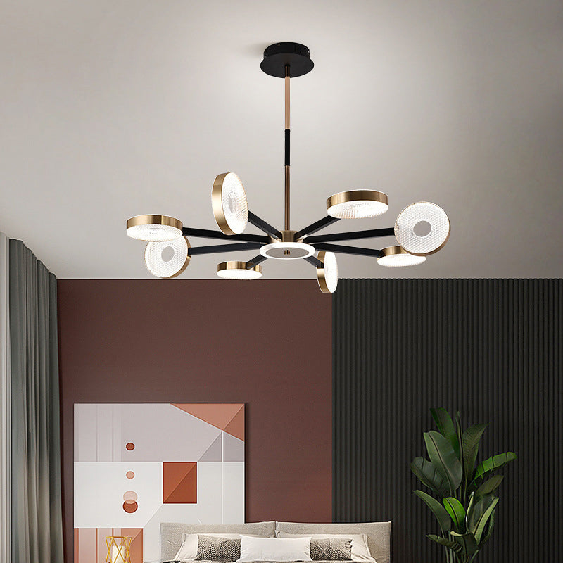 Modern Gold Chandelier Metal Multi Light LED Chandelier Pendant for Living Room