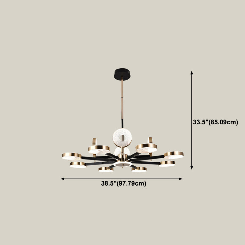 Modern Gold Chandelier Metal Multi Light LED Chandelier Pendant for Living Room