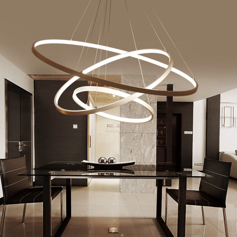 Orbicular Hanging Light Kit Modern Style Metal 3 Lights Hanging Ceiling Lights