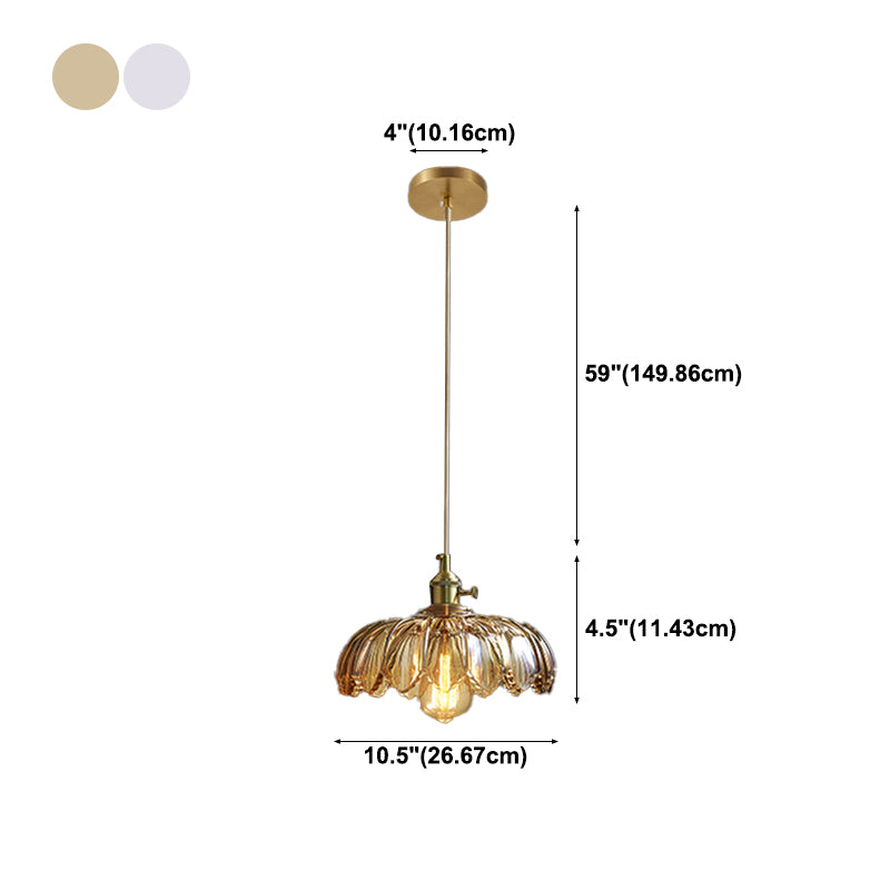 Modern Style Pendant Lighting Glass 1 Light Pendant Light for Bedroom