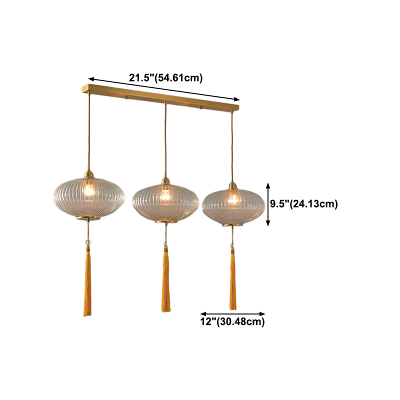 Multi-Light Geometric Pendant Lighting Modern Style Glass Pendant Light Kit